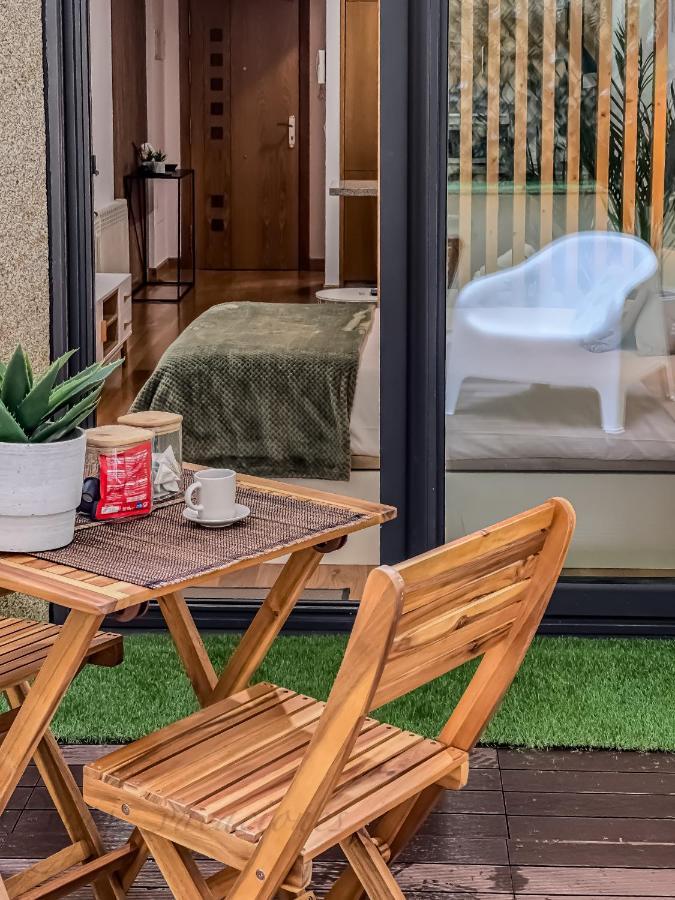La Terraza De David Aparthotel Vigo Bagian luar foto