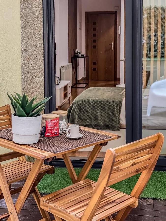 La Terraza De David Aparthotel Vigo Bagian luar foto